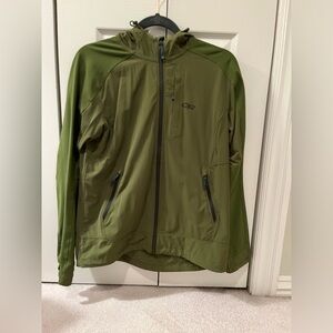 Outdoor Research Ferrosi Hooded Jacket- Medium,  Seaweed Green